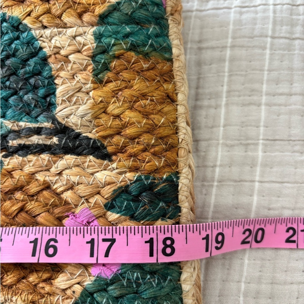Anju Capri Jute Tote Lemon Breeze Citrus Handcrafted Artisan Market Bag NWT - Picture 7 of 8